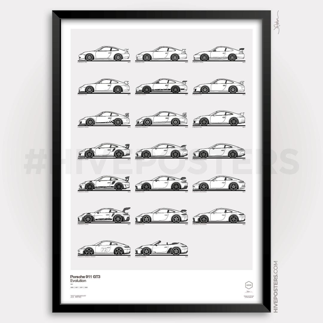 ポルシェ911 GT3 エボリューション ポスター - Etsy 日本