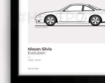 Nissan Silvia Poster Generations Evolution - Etsy