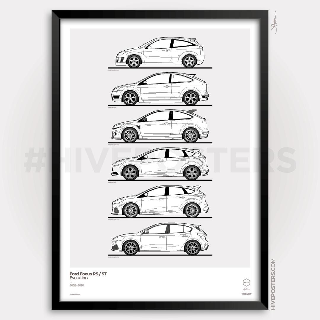 Ford Focus RS ST Evolution Poster - Etsy