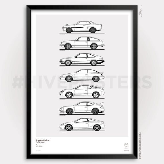 Toyota Celica Evolution Poster - Etsy