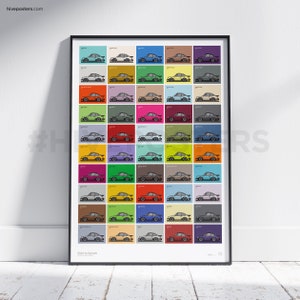 Póster de muestra de color para el Porsche 911 Turbo PTS