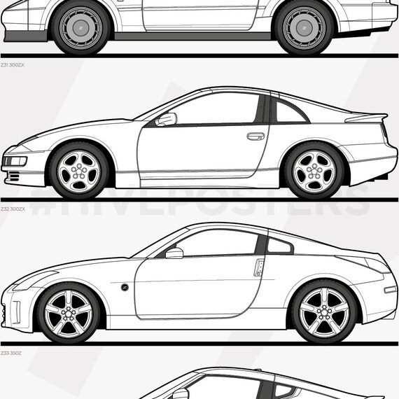 Nissan Z Evolution Poster - Etsy