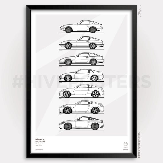 Nissan Z Evolution Poster - Etsy