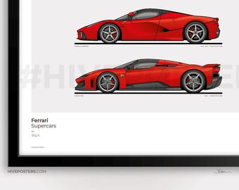 フェラーリ「ビッグ6」スーパーカー進化世代ポスター 288GTO