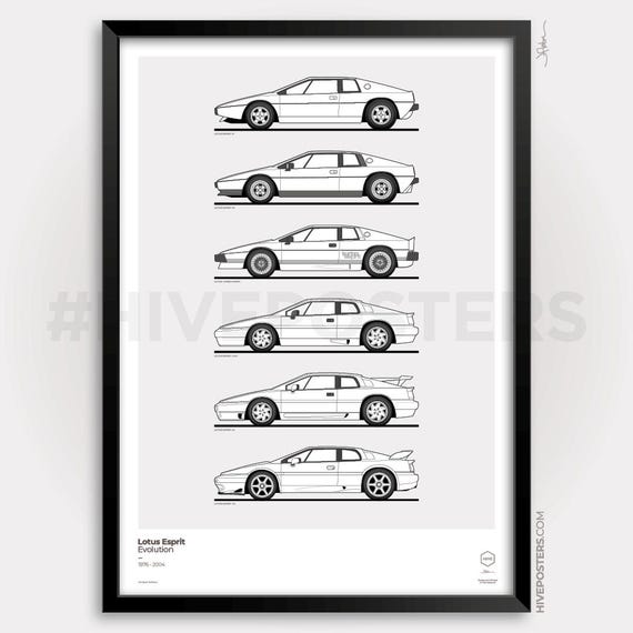 Lotus Esprit - Generations Evolution History Poster - Etsy