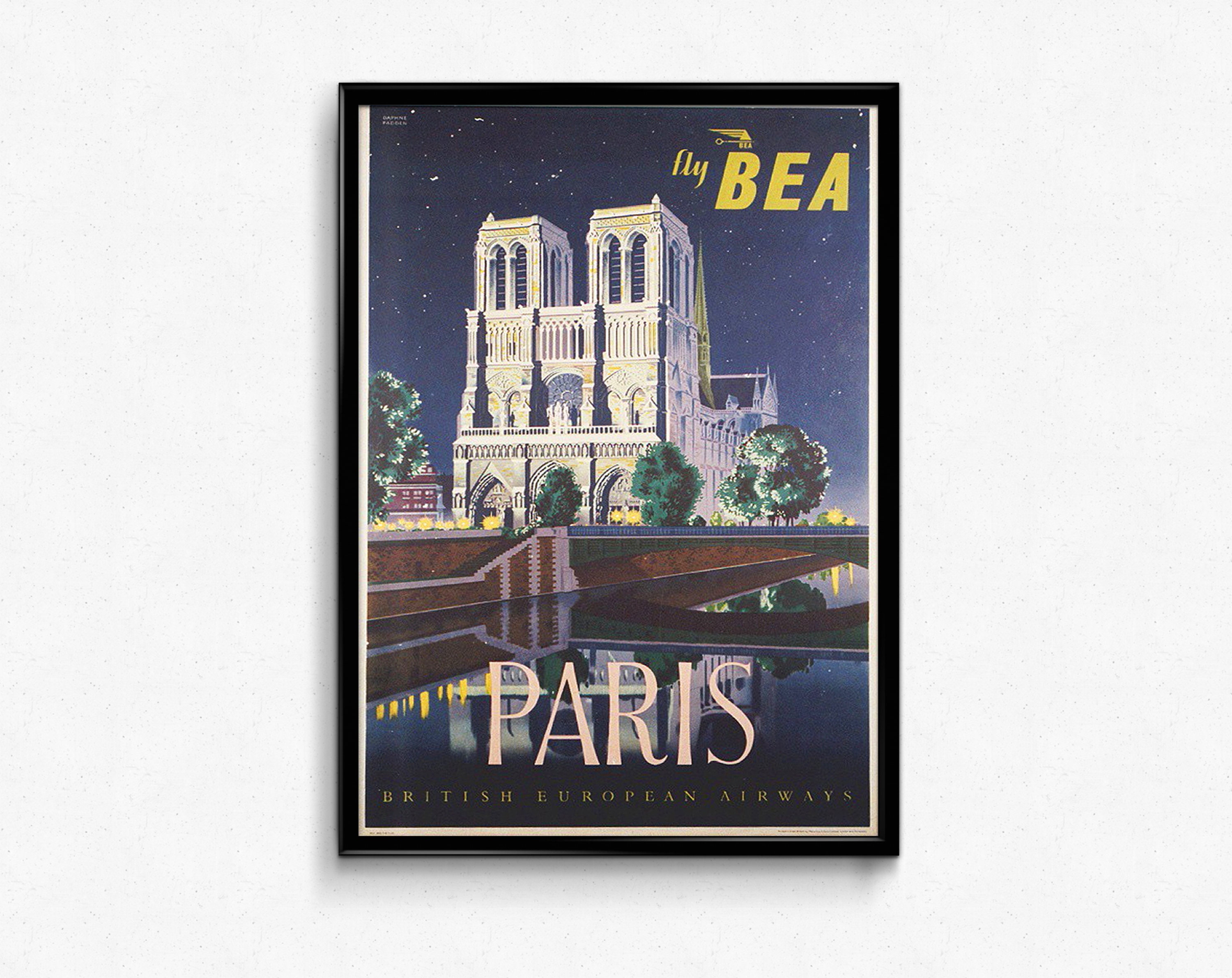 Retro France Travel Poster Set, Paris Wall Decor, Set of 6 Prints