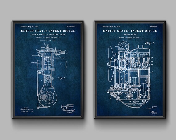 Car Engine Diagram Poster