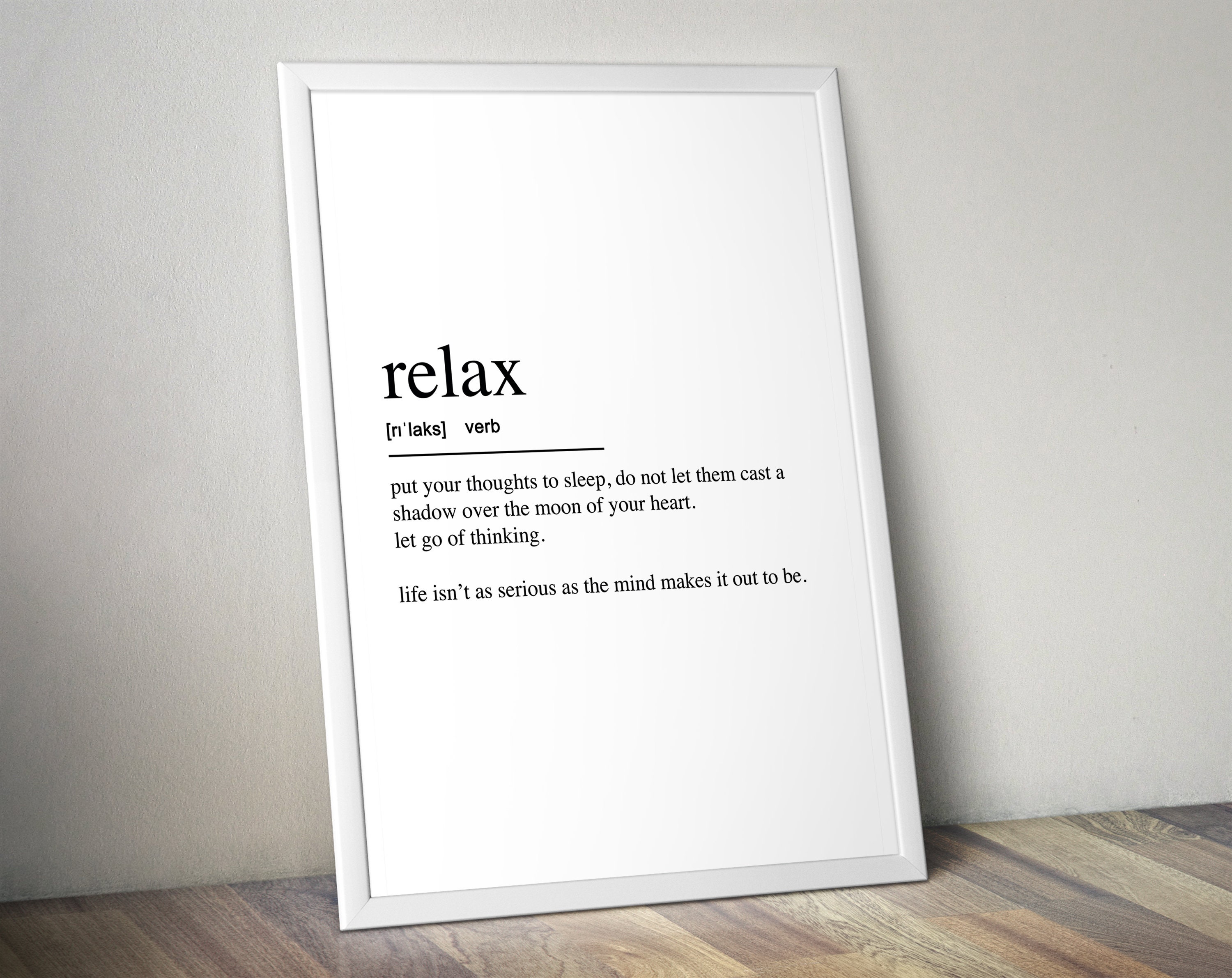 Vacation & Relax Definition Wall Art, Quotes Poster, Modern Minimalist ...