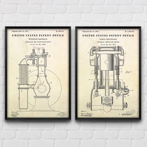 Automechaniker Geschenk, Automechaniker Geschenk, Automechaniker, Automechaniker, Automechaniker, Garagendekor, 2er-Set Drucke