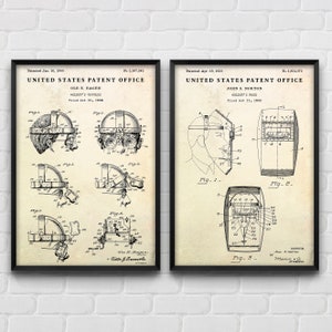 Welding Hood & Welding Goggles Patent Posters, Inventions Blueprint Wall Art, Welder Gift, Garage Decor, Set Of 2 Prints