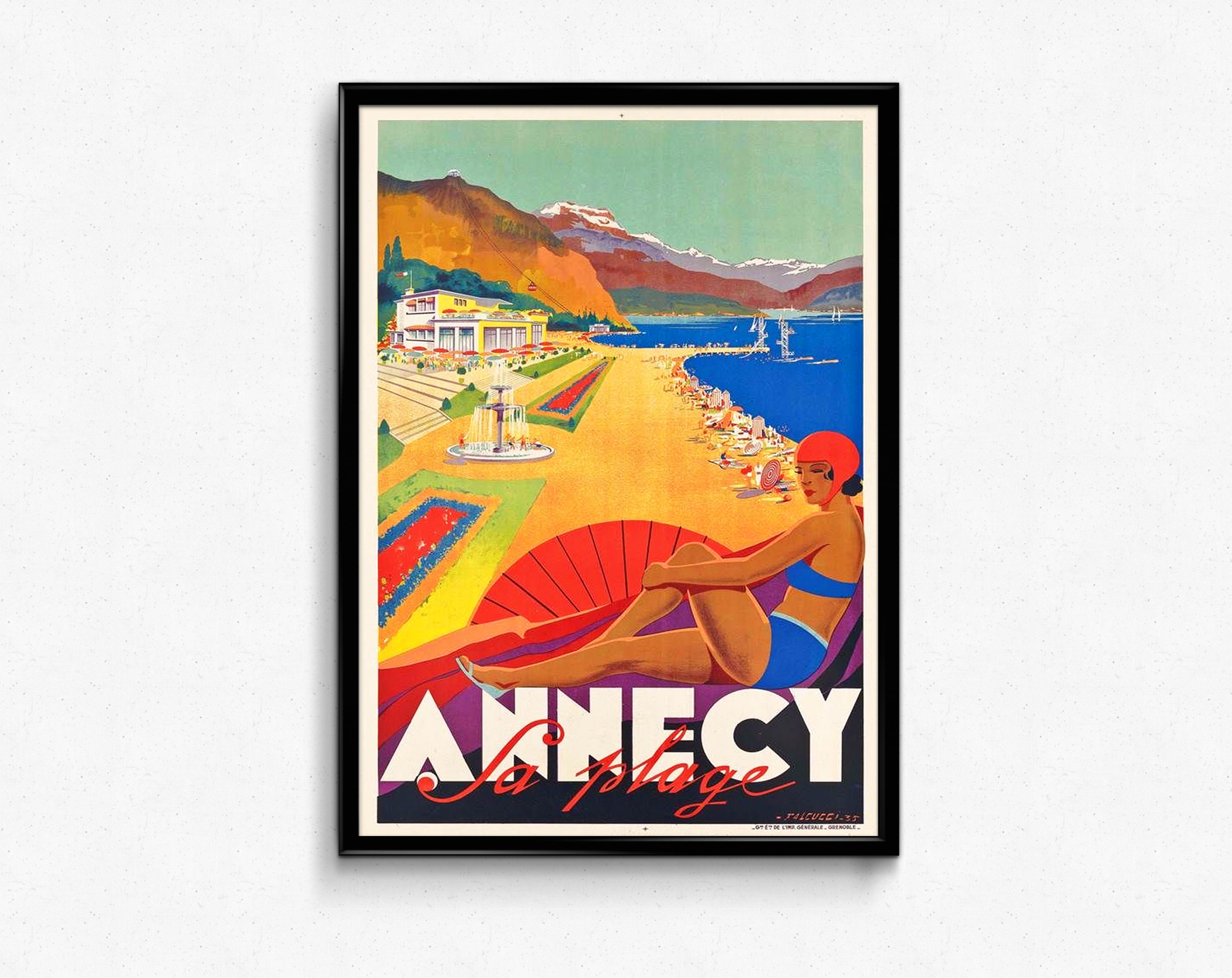 Affiche Déco Vintage Française St.Raphael, Poster Design Pour Intérieur, Reproduction