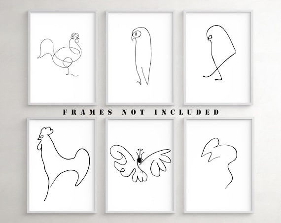One Line Art Drawing Animals Sketch Wall Decor Minimalist - Etsy Australia One Line Art Drawing Animals Sketch Wall Decor Minimalist - Etsy Australia