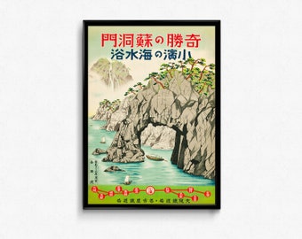 中国の壁アート、ヴィンテージ旅行ポスター、中国のレトロな装飾、6枚