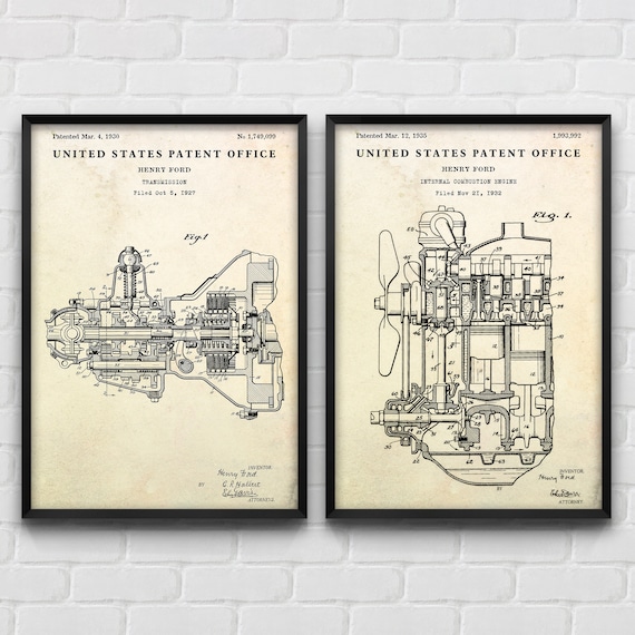 Car Engine Diagram Poster