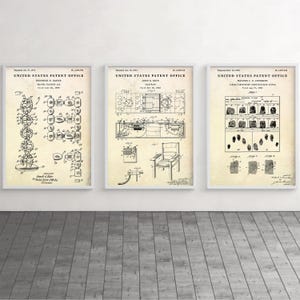Forensics Decor: DNA RNA, Polygraph & Fingerprints Patent Posters, Forensic Science Vintage Wall Art, Schematic Blueprint, Set Of 3 Prints