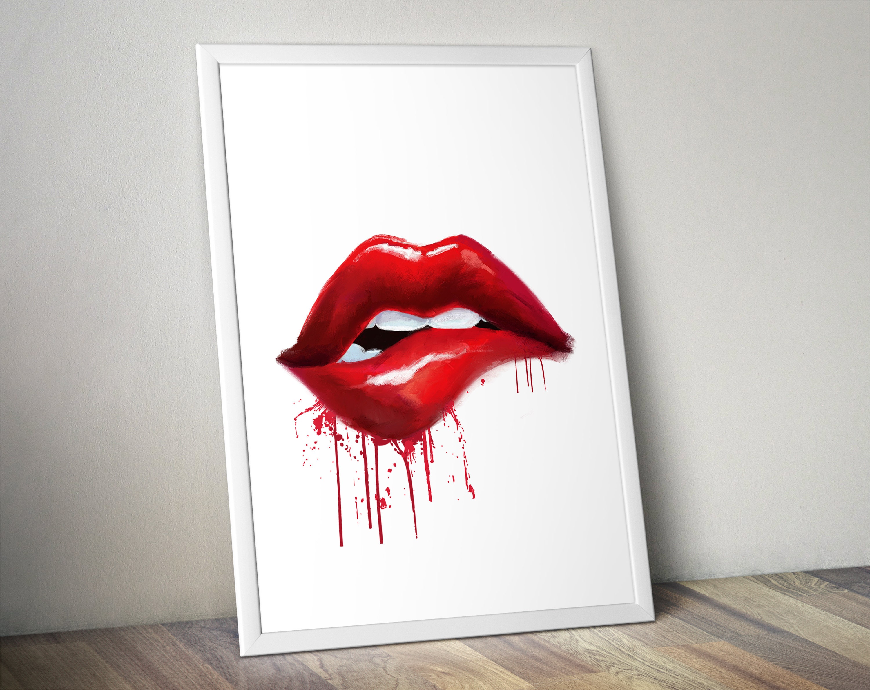 Louis Vuitton Lips Drip Fashion Wall Art Print