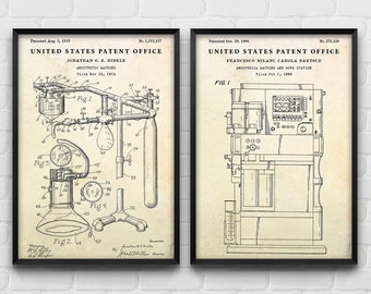 Anesthesia Machine Evolution Patent Wall Art, Anesthesiology Gift, Medical Decor