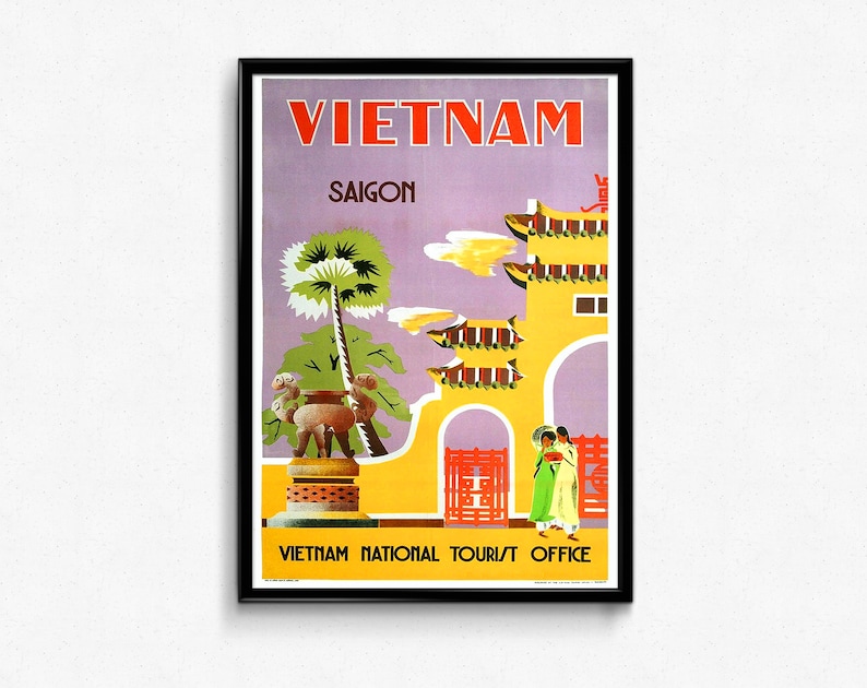 Asia Wall Art Vintage Travel Posters Asian Retro Decor Set Etsy