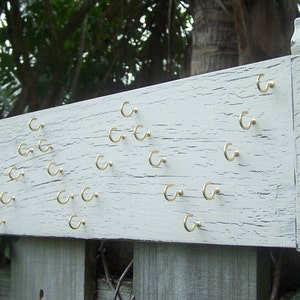 Jewelry Holder Wall - Brown/ White Crackle - Necklace Display organizer - FREE SHIPPING Great Gifts