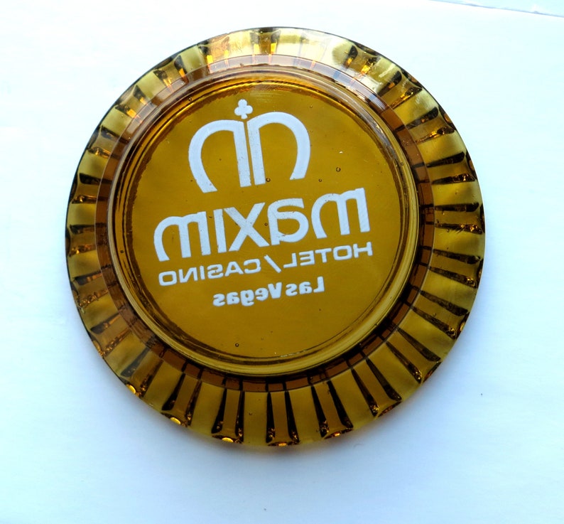 Ashtray Golden Glass Maxim Las Vegas