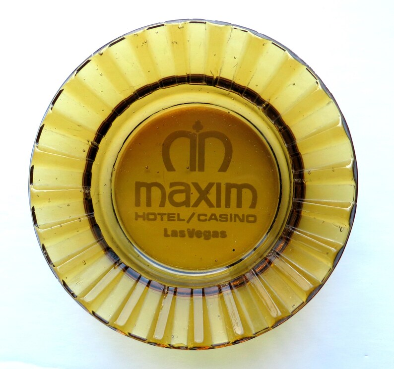 Ashtray Golden Glass Maxim Las Vegas