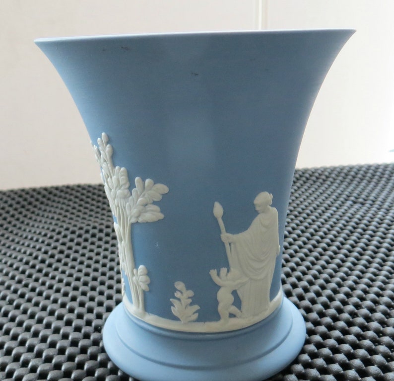 Small Wedgewood Blue Vase In Original Box Etsy