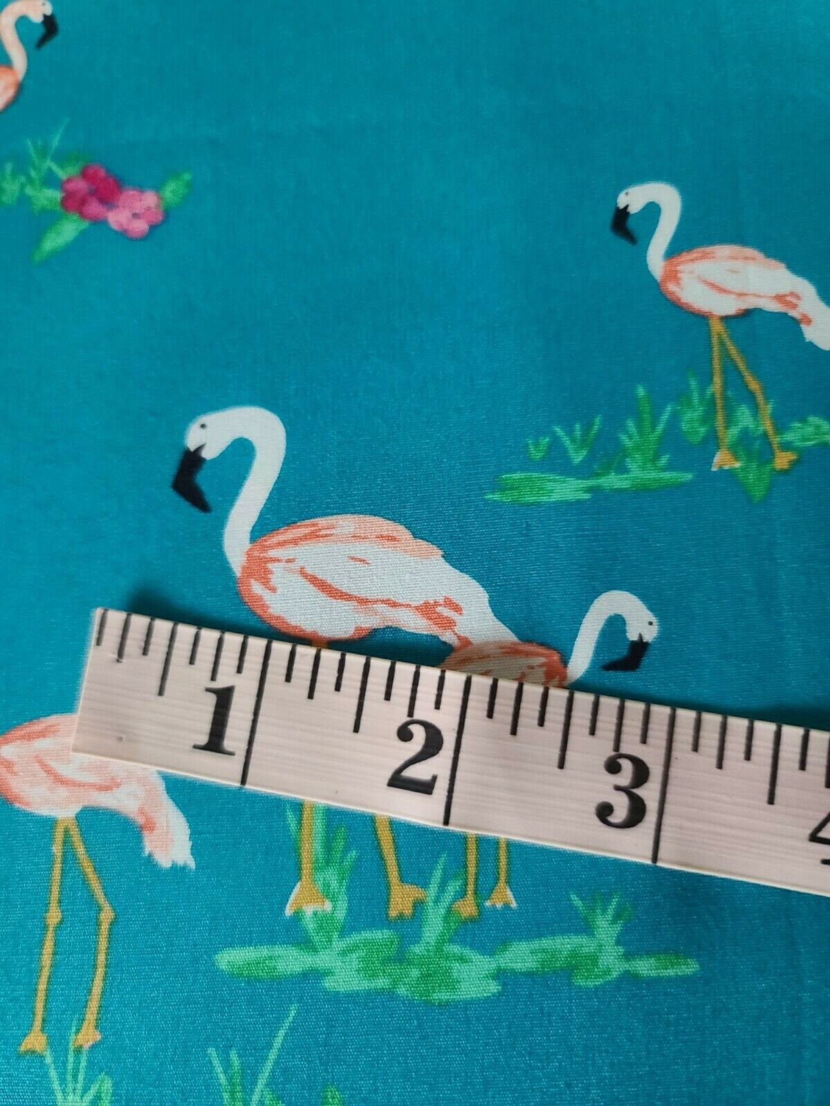 Art Gallery West Palm Flamingos Cotton Fabric Remnant 1yd X 44 Etsy