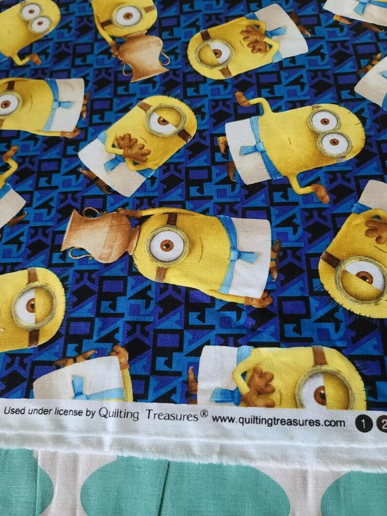 Minions Egyptian Minion Toss Universal Studios Cotton Fabric Remnant