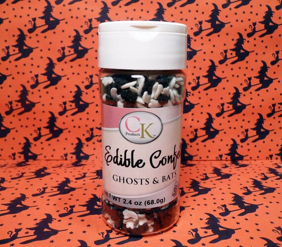 Ghosts and Bats 2.4 oz. Edible Confetti Sprinkles Cake Cupcake Etsy