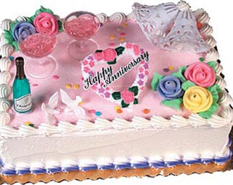 Happy Anniversary Cake Decorating Kit Topper Party Supplies Decorations Bakery