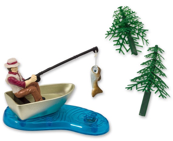 Fisherman With Action Fish Cake Topper Decorating Kit Etsy Ireland