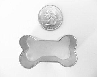 Mini Dog Bone 1 3/4" Cookie Cutter Biscuit Treat Tin Plated Steel Biscuit Stocking Stuffer Fondant