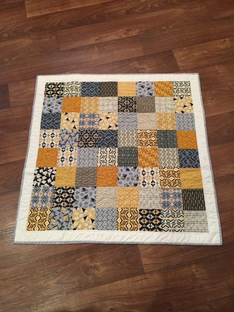 Handstitched baby quilt