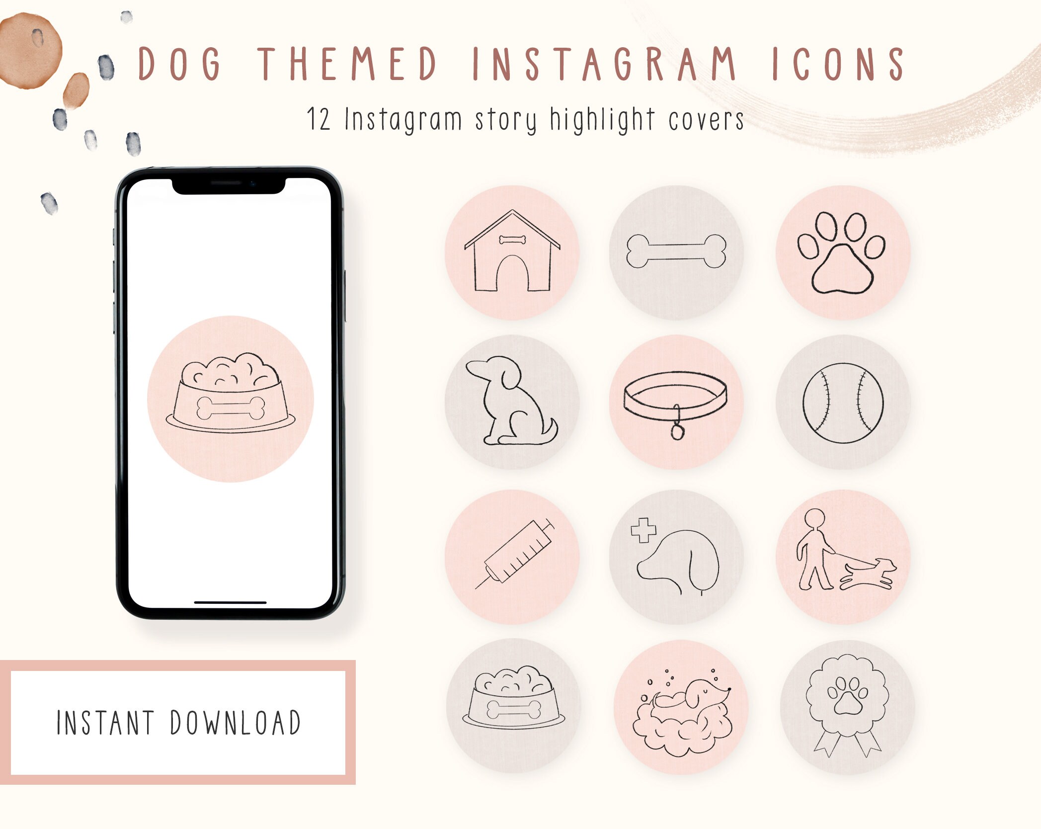 Dog instagram highlight cover