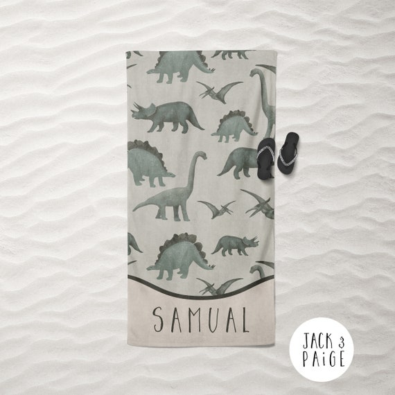 dinosaur beach towel
