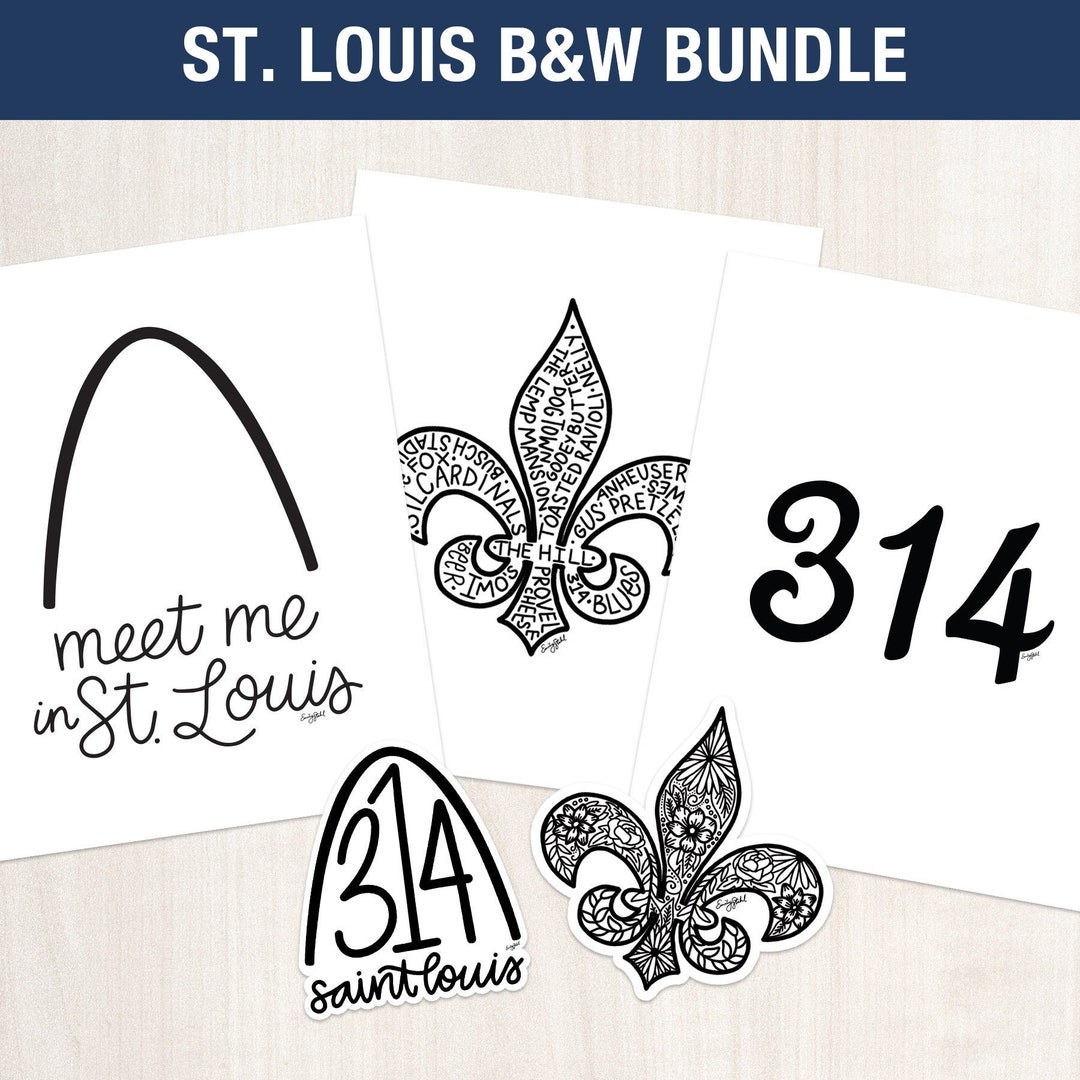 St. Louis B&W Bundle; St. Louis Stickers; St. Louis Prints - Etsy