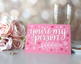 You're My Person Card | Valentine's Day Card | Hand Drawn Card