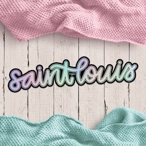Holographic STL Sticker Saint Louis; STL Hand Lettered Sticker; Custom Sticker; Hand Lettered Sticker; St Louis Sticker