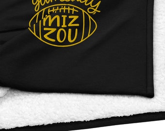 Mizzou Football Game Day Embroidered Sherpa Blanket