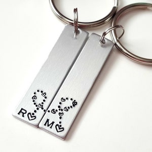 Long Distance Relationship, Anniversary Gifts for Boyfriend, Boyfriend Gift, 1 Year Anniversary Gift for Him, Couples Keychain Set, Matching