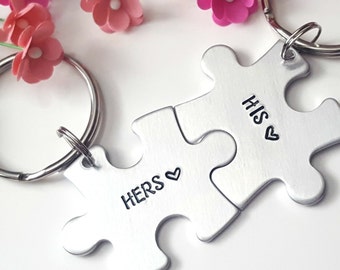 For Him For Her, For Couples, Gift for Her, Couples Keychains, Anniversary Gift, Personalized Keychains, Husband Wife Gifts