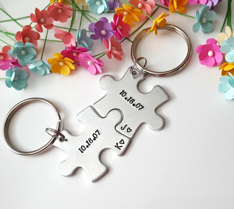 Couple Keychains Boyfriend Gift Long Distance Boyfriend Etsy