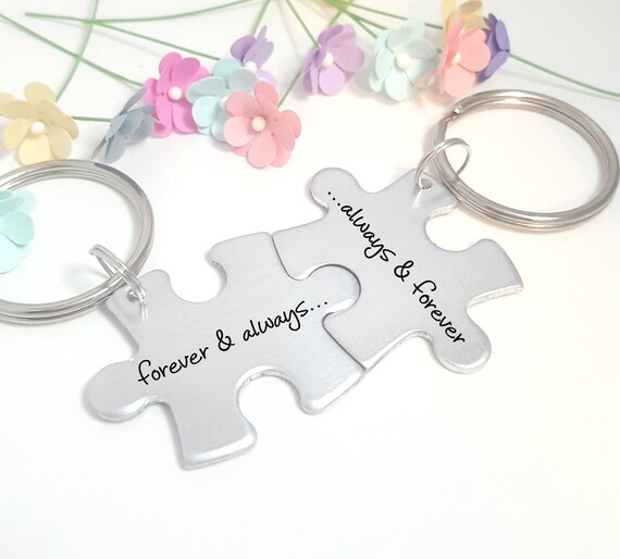 etsy puzzle piece keychain