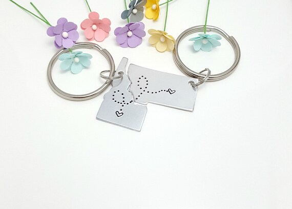 etsy long distance keychain