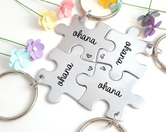 Personalized Keychains, Friendship Keychains, Family Keychains, Bridesmaids Gift, Best Friends Gift, Connecting Keychains, Ohana Keychains