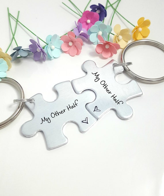 etsy puzzle piece keychain
