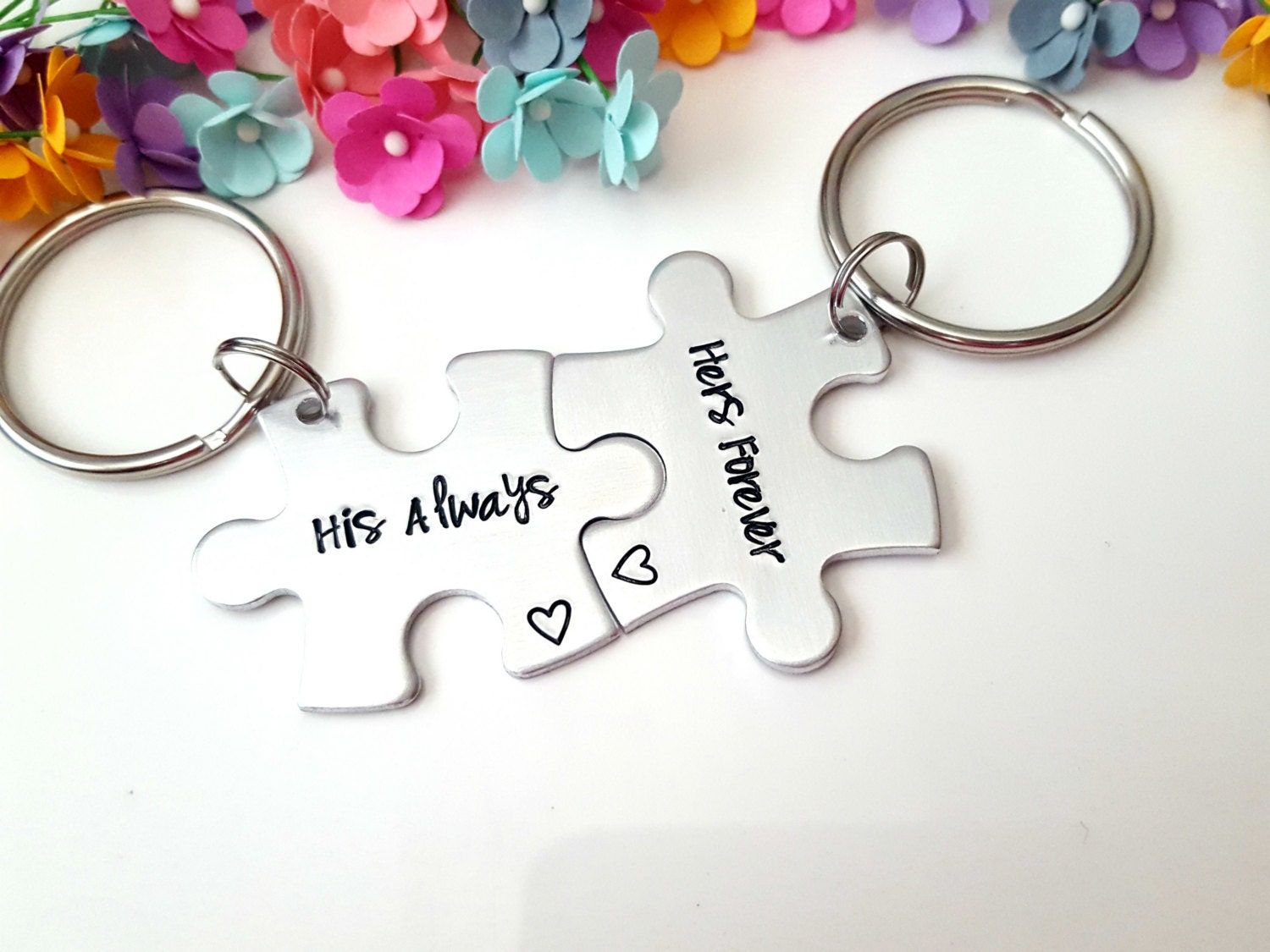 Gift for Him, Matching Couple Keychains, Cute Keychains, Personalized Keych...