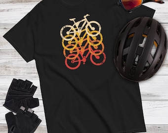 Mountain Bike MTB "  Bikes" Unisex performance crew neck t-shirt biking tee cycling gift
