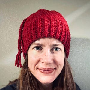 Red Handmade Melt the ICE cap - Norwegian Red Protest Hat - crochet