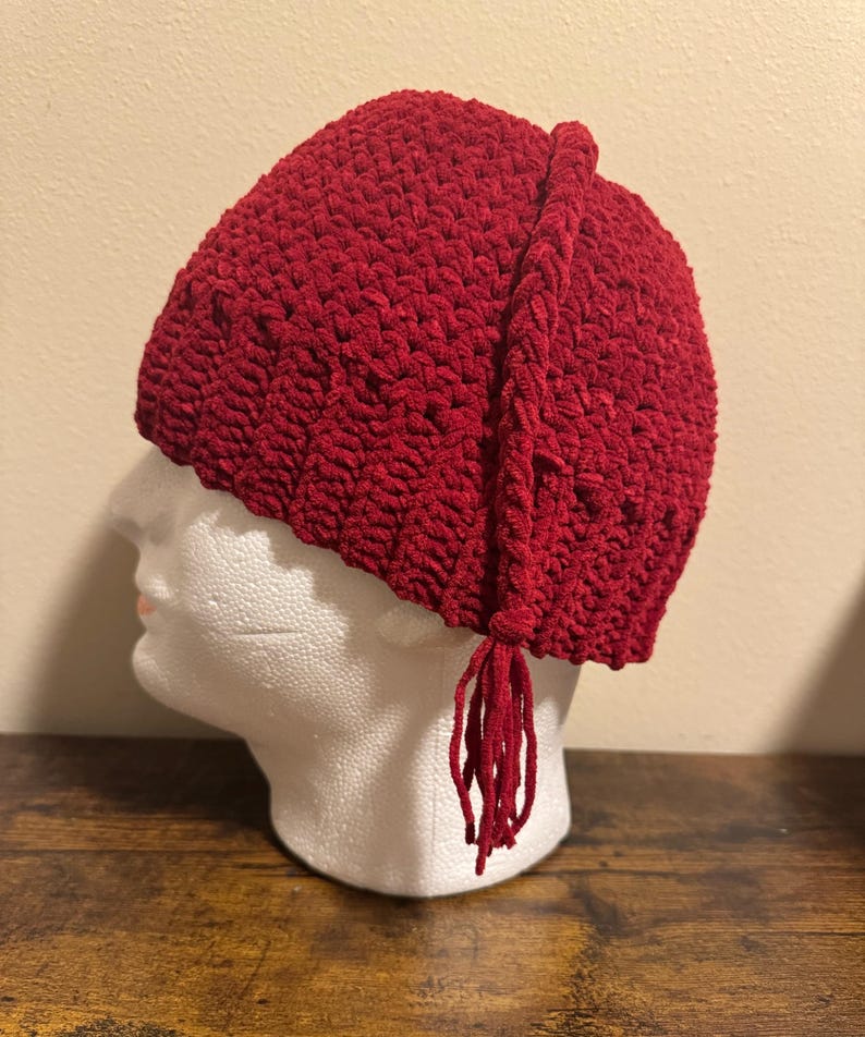 Red Handmade Melt the ICE cap - Norwegian Red Protest Hat - crochet image 4